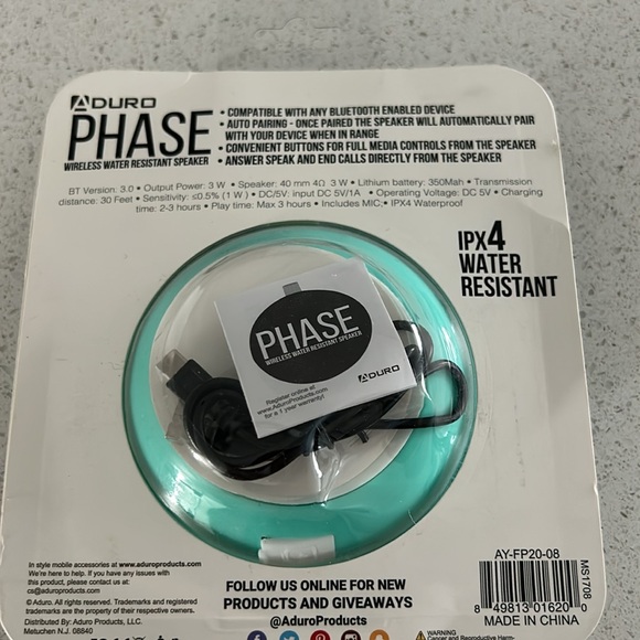 Aduro Phase wireless water resistant speaker - Picture 6 of 7